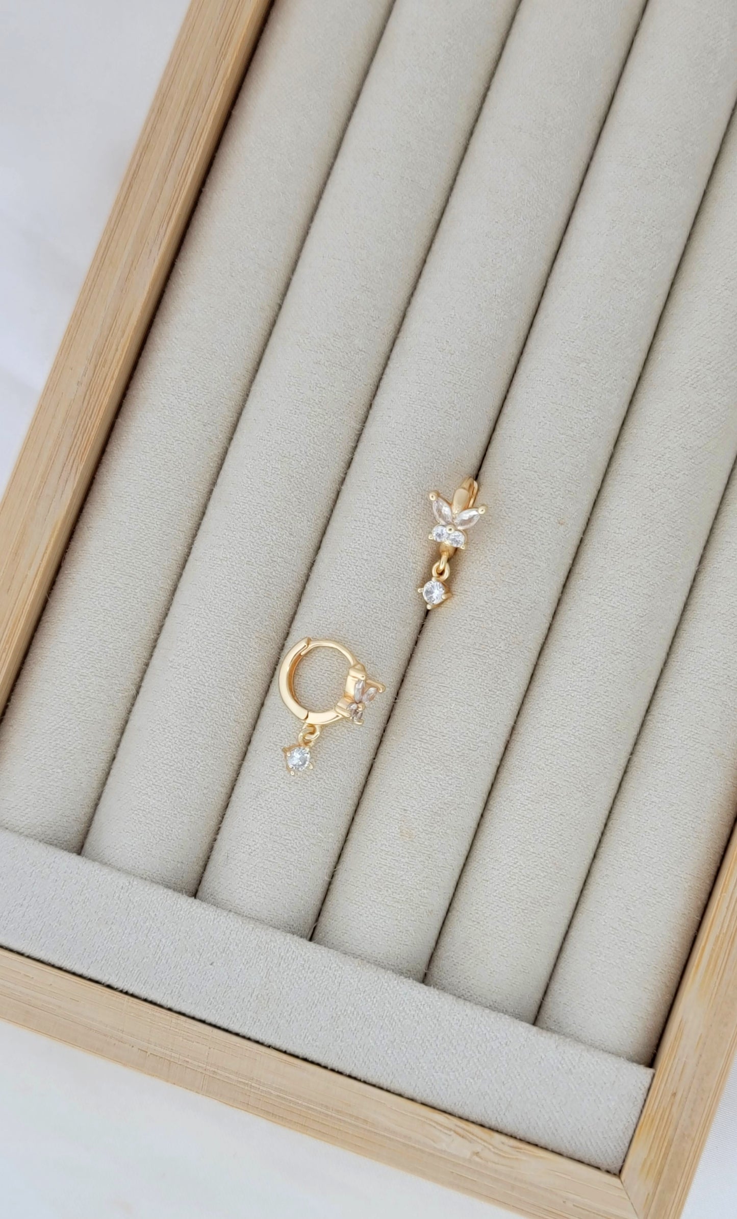 CZ Butterfly Huggies