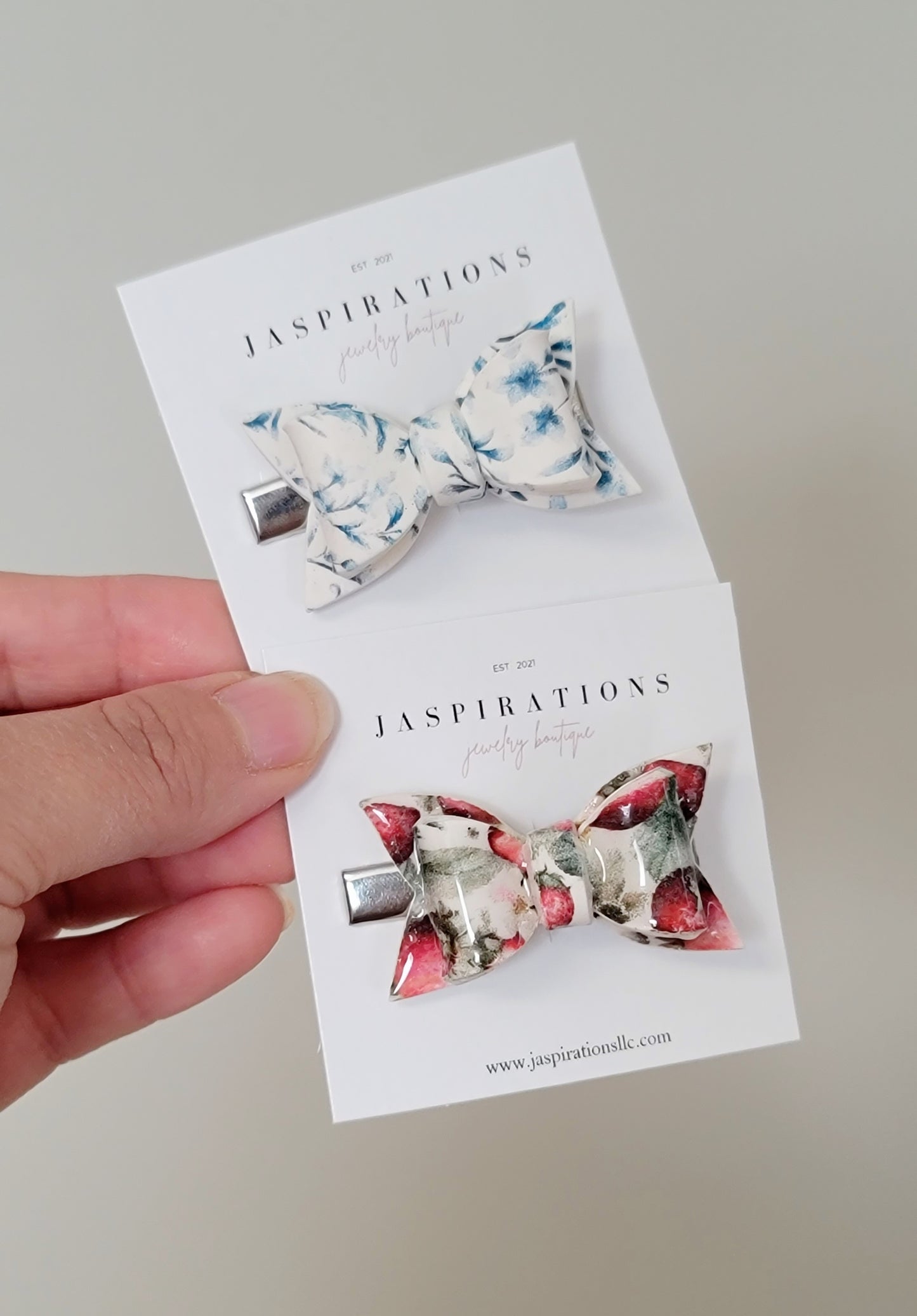 Strawberry Bow Hair Clip