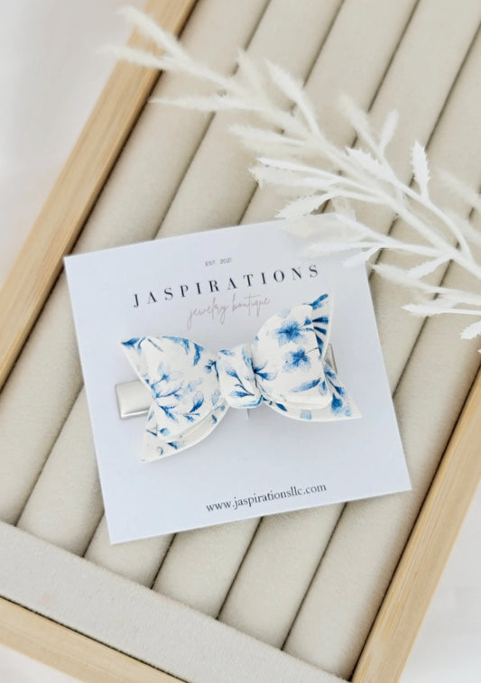 Whimsical Blue Bow Hair Clip