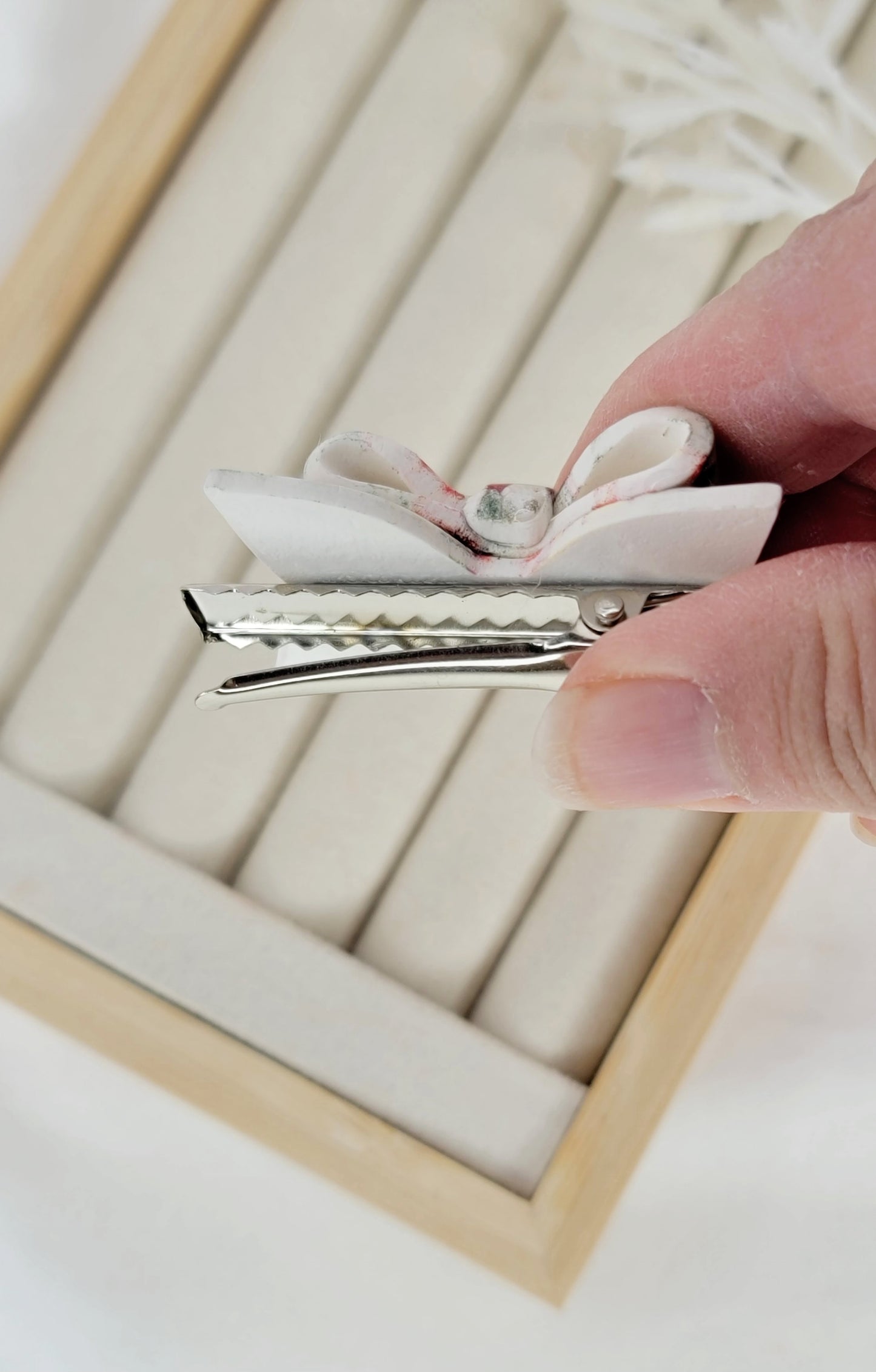 Strawberry Bow Hair Clip