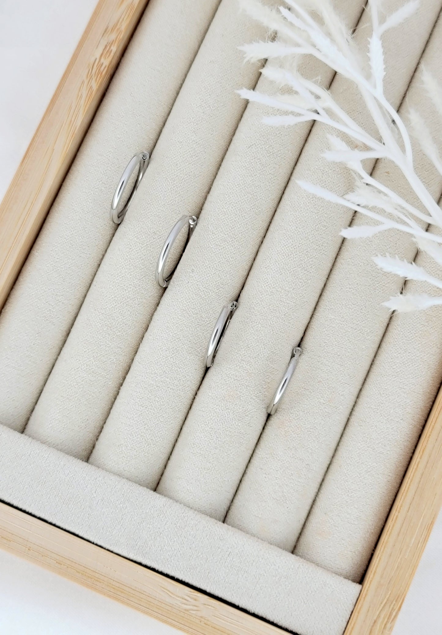 Simple Silver Huggies