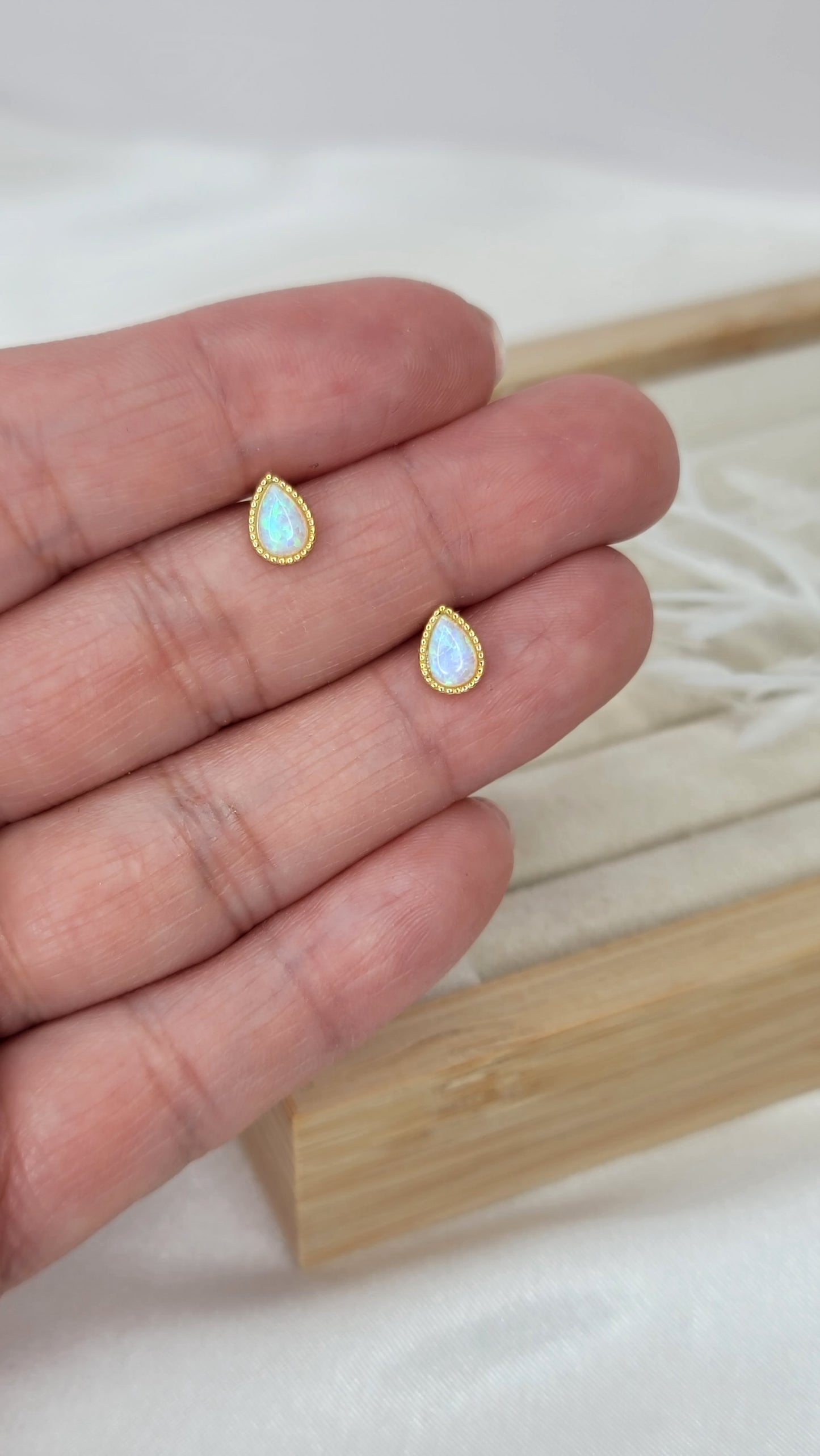 Opal Drop Studs - s925