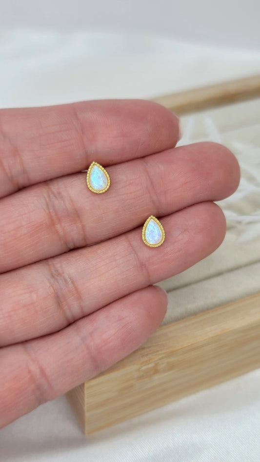 Opal Drop Studs - s925