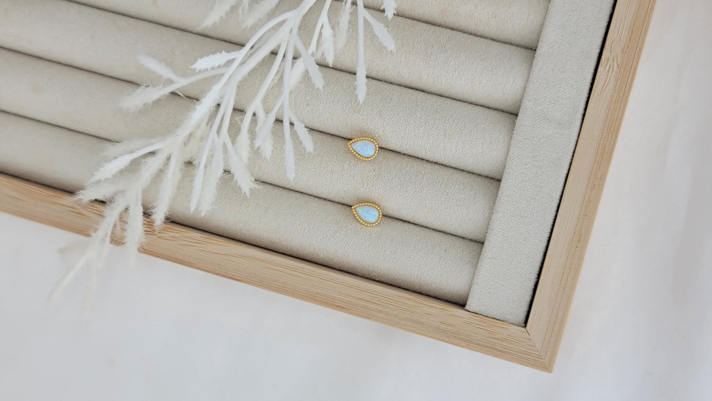 Opal Drop Studs - s925