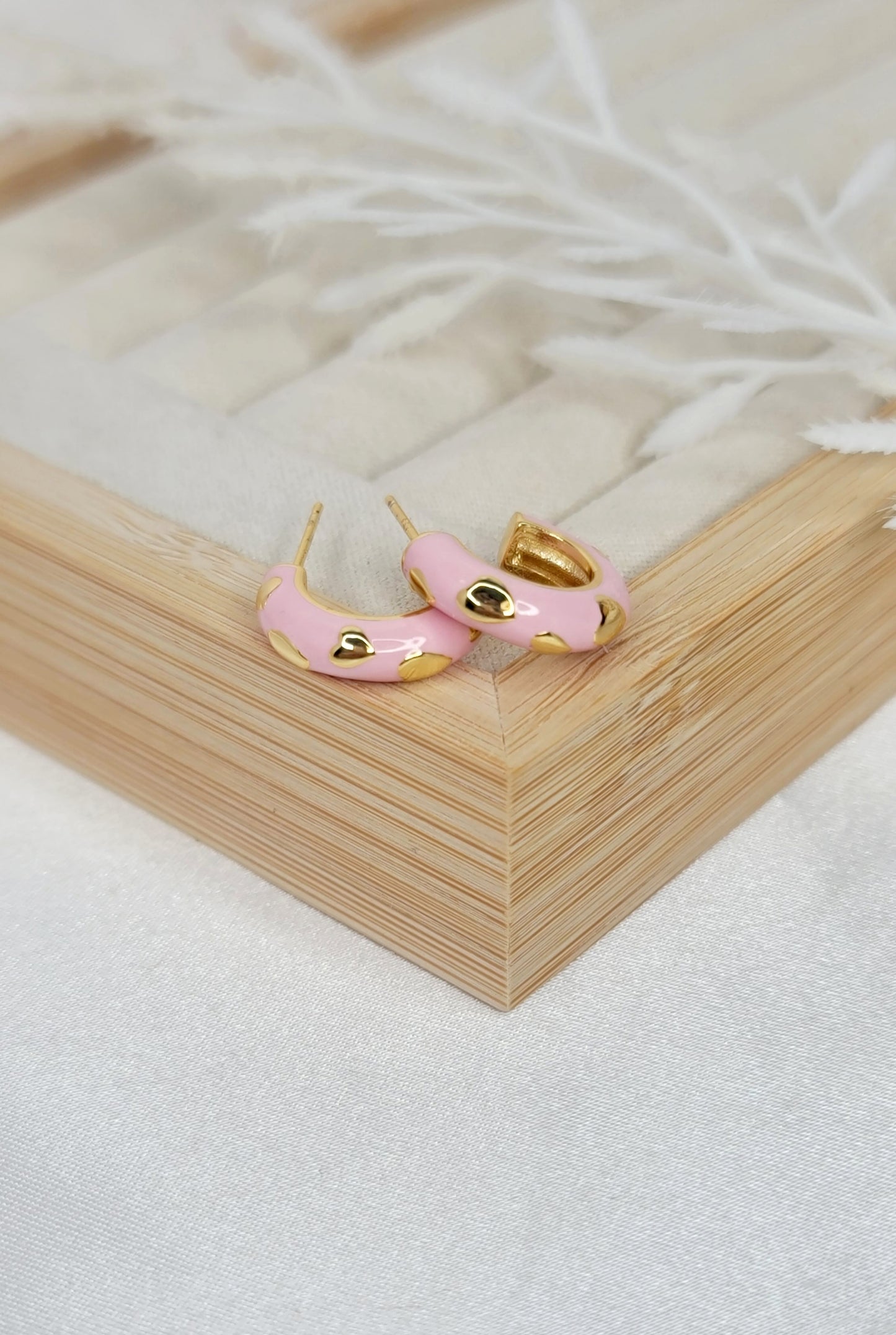 Pink Heart Hoops