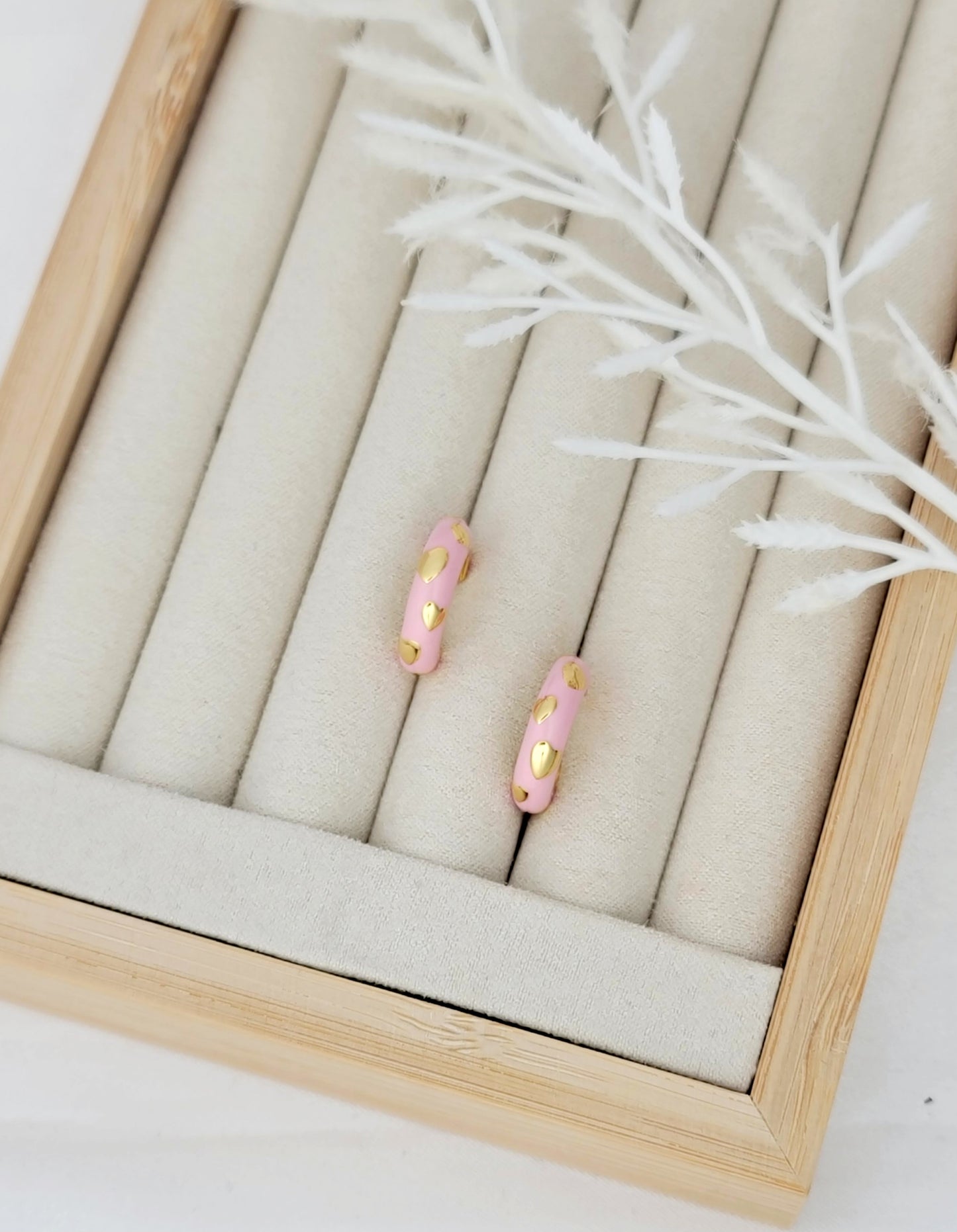 Pink Heart Hoops