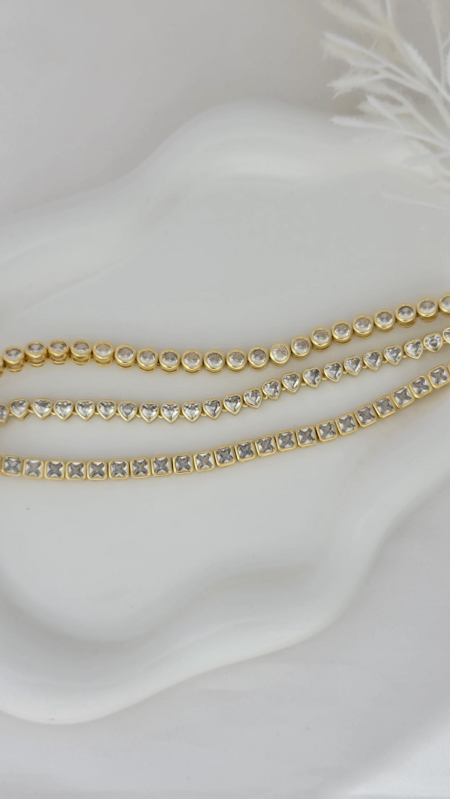 Round Tennis Bracelet (Silver or Gold)