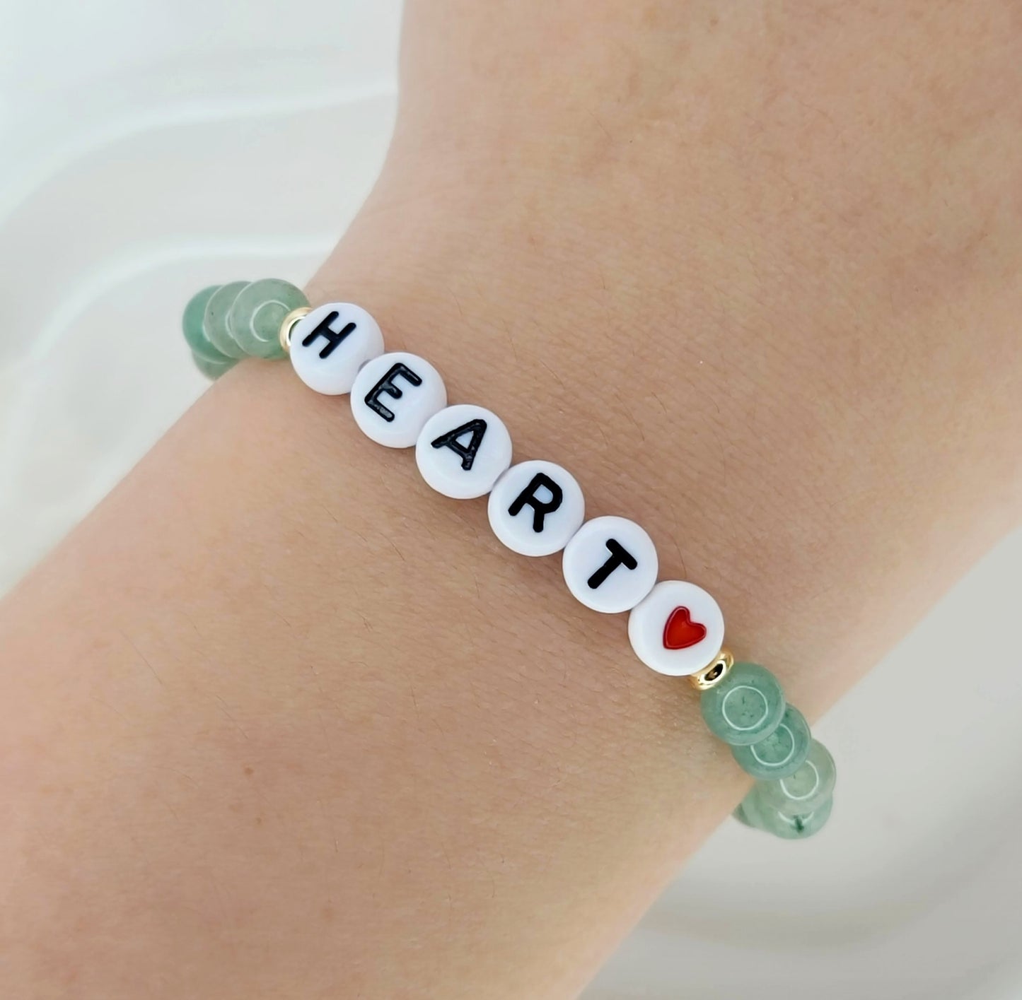 Heart - Adventurine Beads