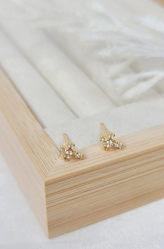 Mini CZ Cross Studs