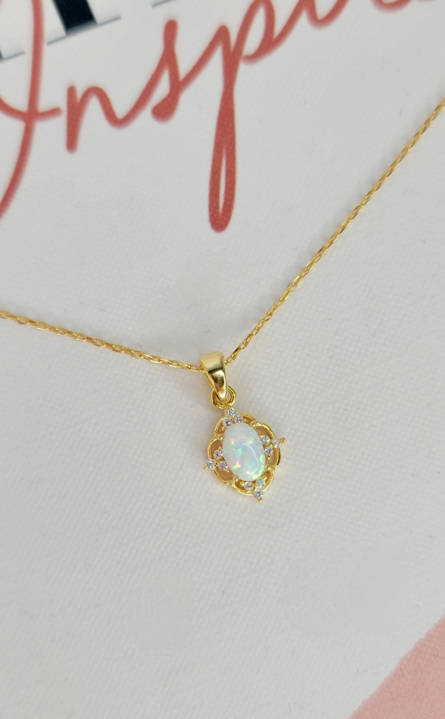 Delicate Opal Necklace