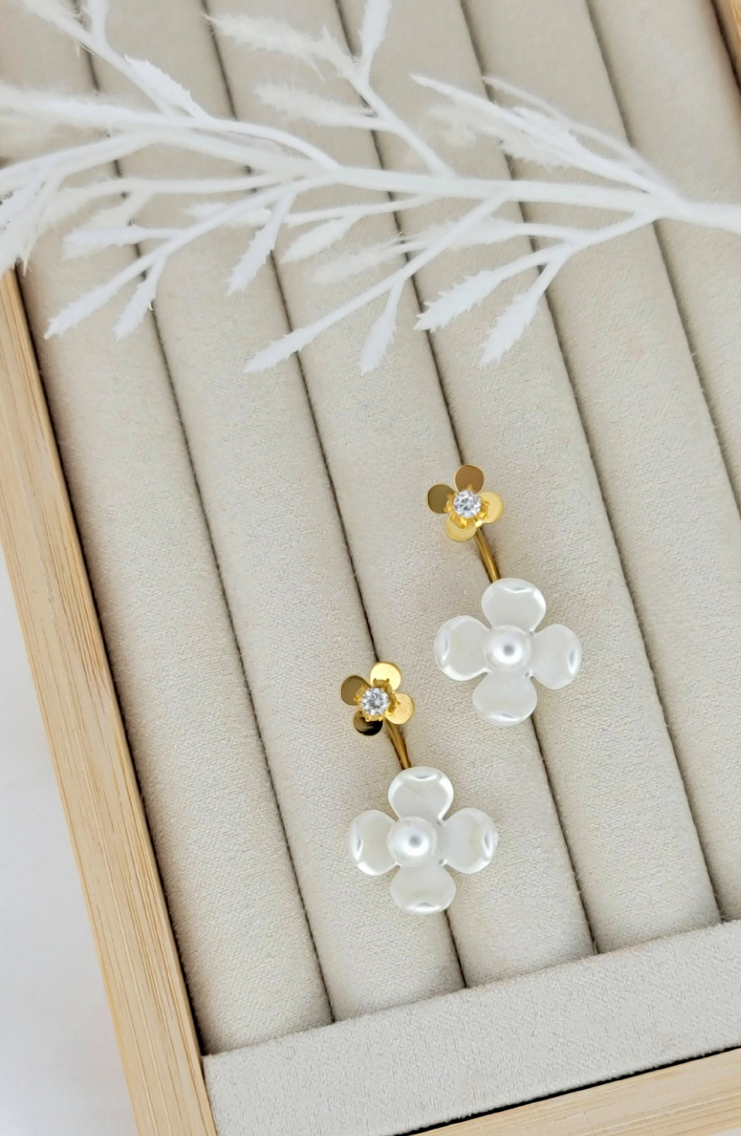 Flower Jacket Earrings