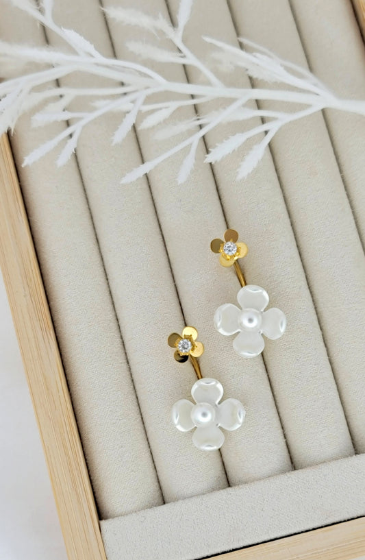 Flower Jacket Earrings