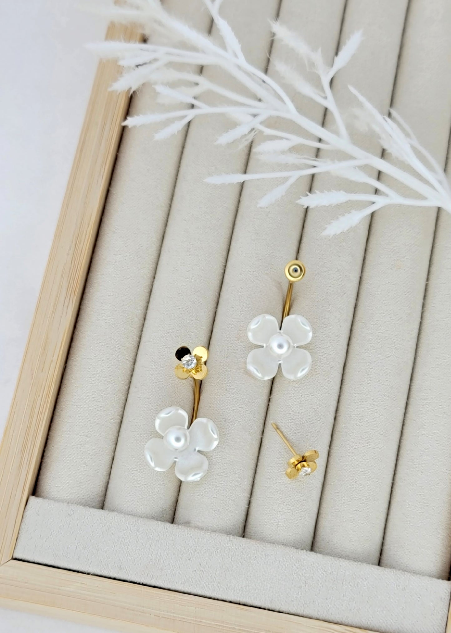 Flower Jacket Earrings
