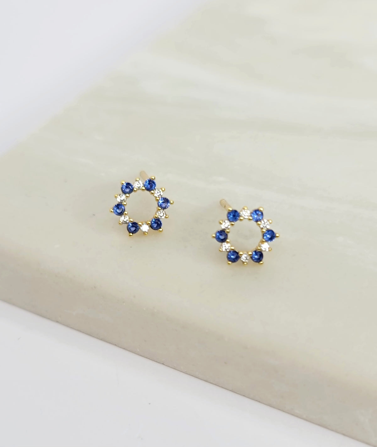 Blue Crystal Studs