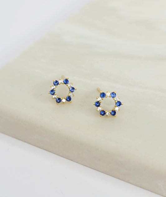 Blue Crystal Studs