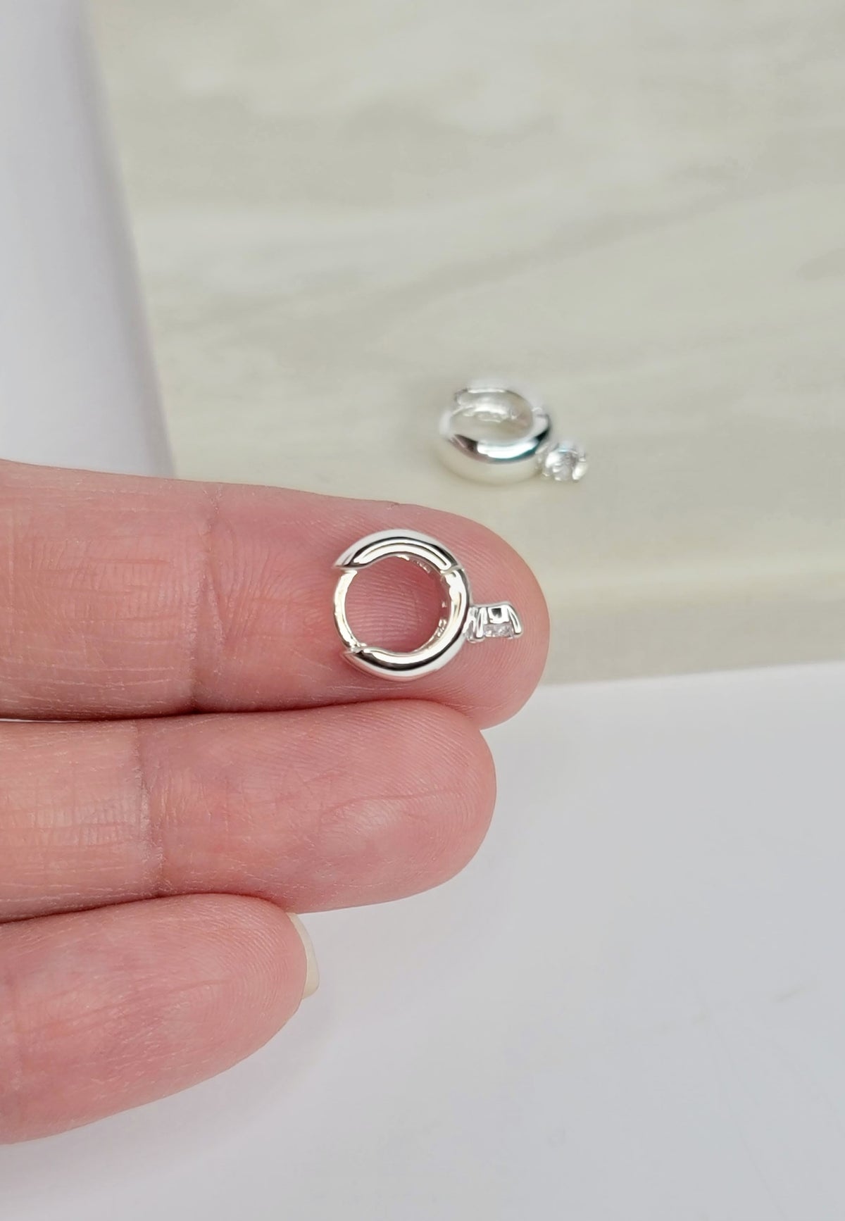 Thick Mini Huggies: Silver
