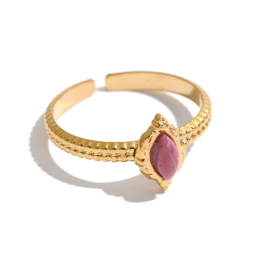 Rhodochrosite Pink Ring