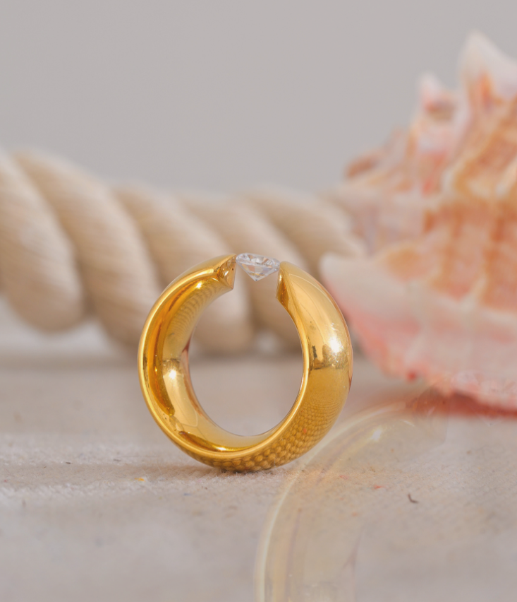 Thick Zircon Ring