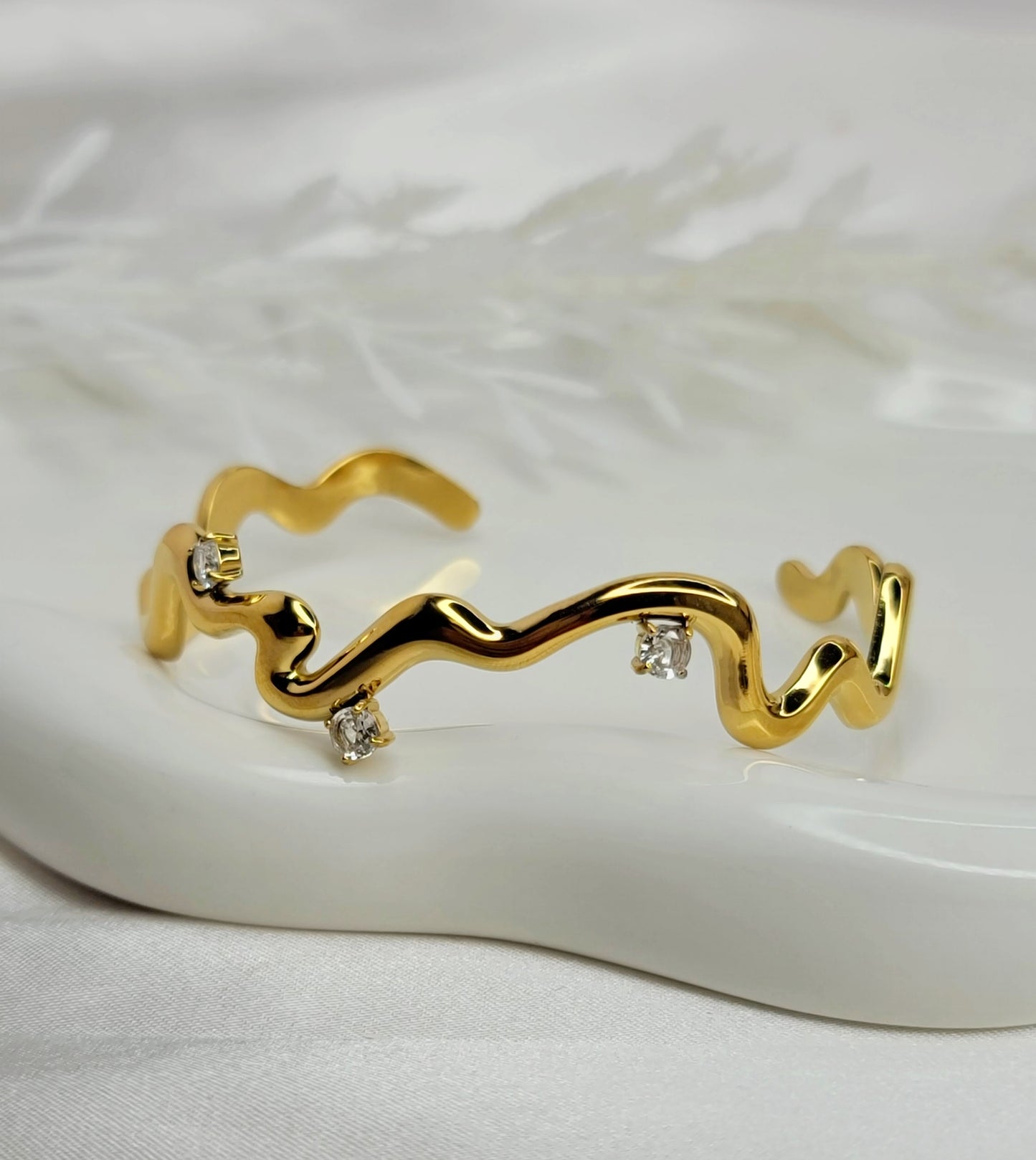 CZ Wave Bangle