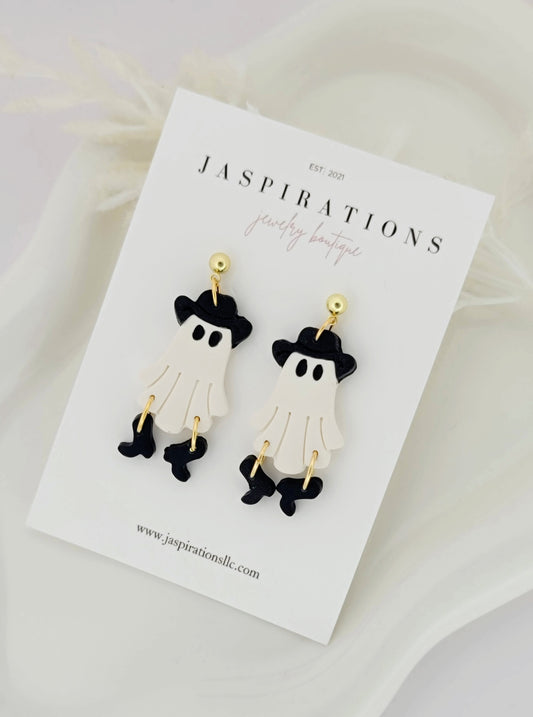 Dancing Ghost Studs - Black