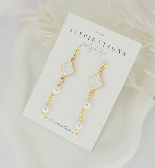 White Paj Ntaub Double Pearl