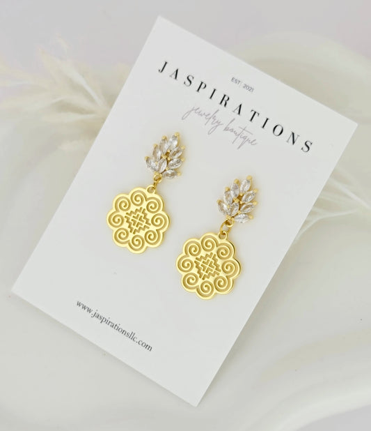 Elephant Foot Leaf Studs