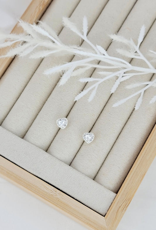 Silver CZ Heart
