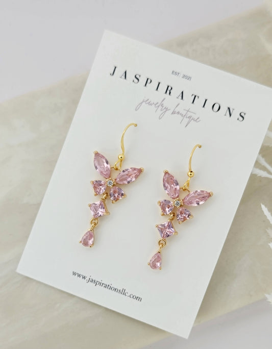 Pink Butterfly Earrings