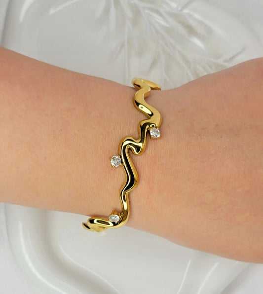 CZ Wave Bangle