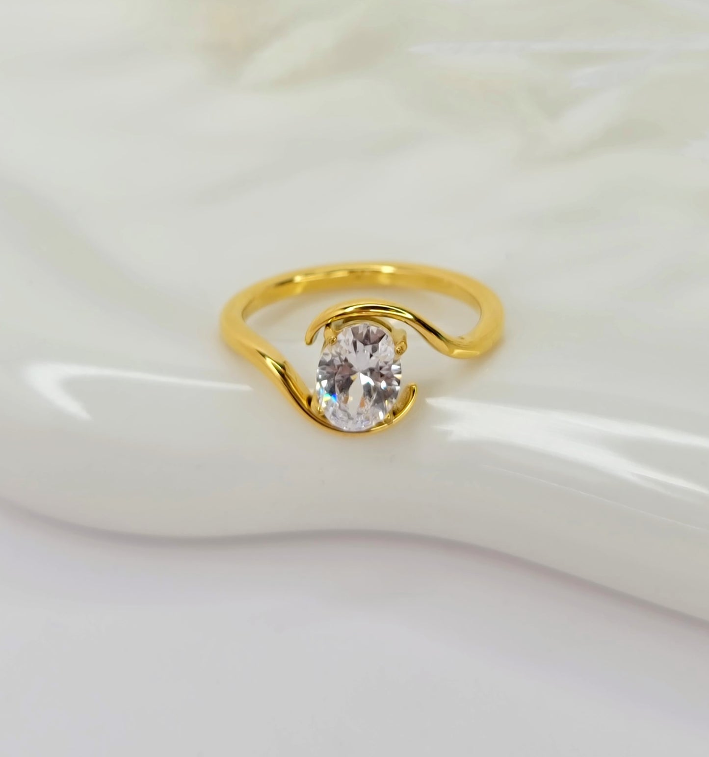 Gold Oval Ring