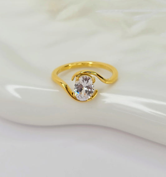 Gold Oval Ring