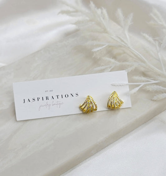 Pave Shell Studs