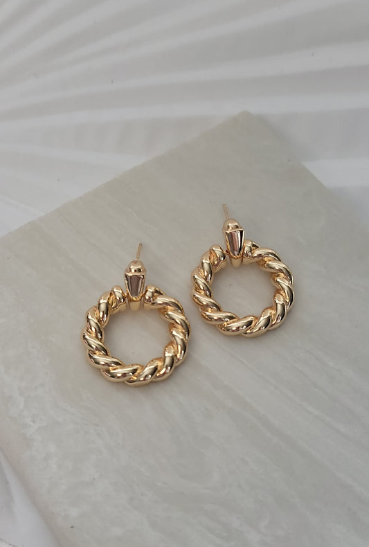 Twisted Gold Studs